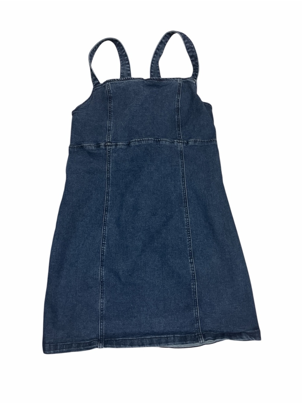 Charlotte Russe Dark Wash Denim Mini Dress with tie up back